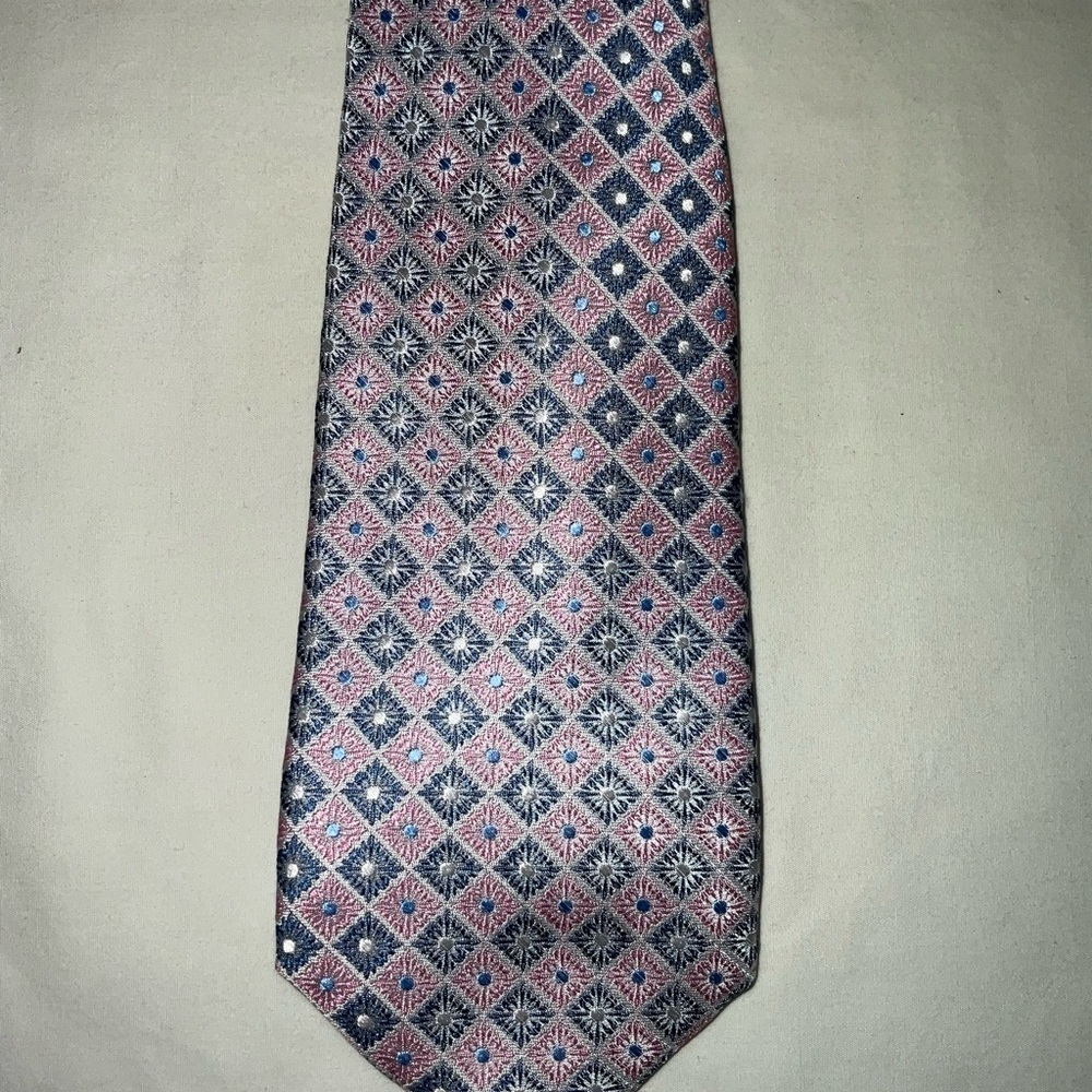 Saddlebred Men’s Pink Neck Tie with Gray. NWT